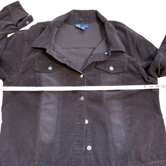 Avenue Blues Brown Corduroy Button-Up Collared Casual Long Sleeve Jacket Sz Med - Picture 7 of 14